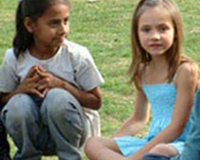 Emilie Badert with Kamini Tiwari